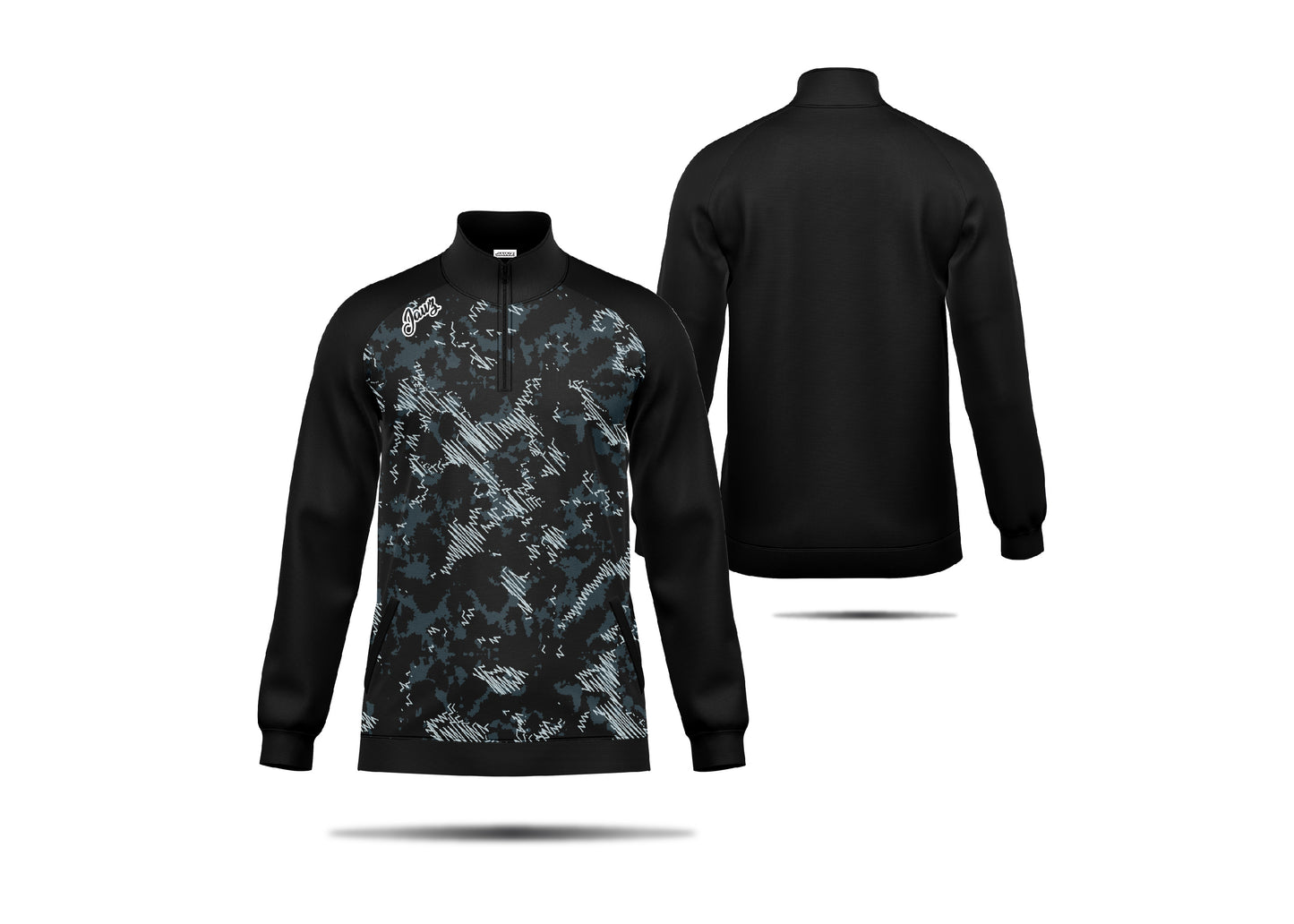 Grayblack half zipper