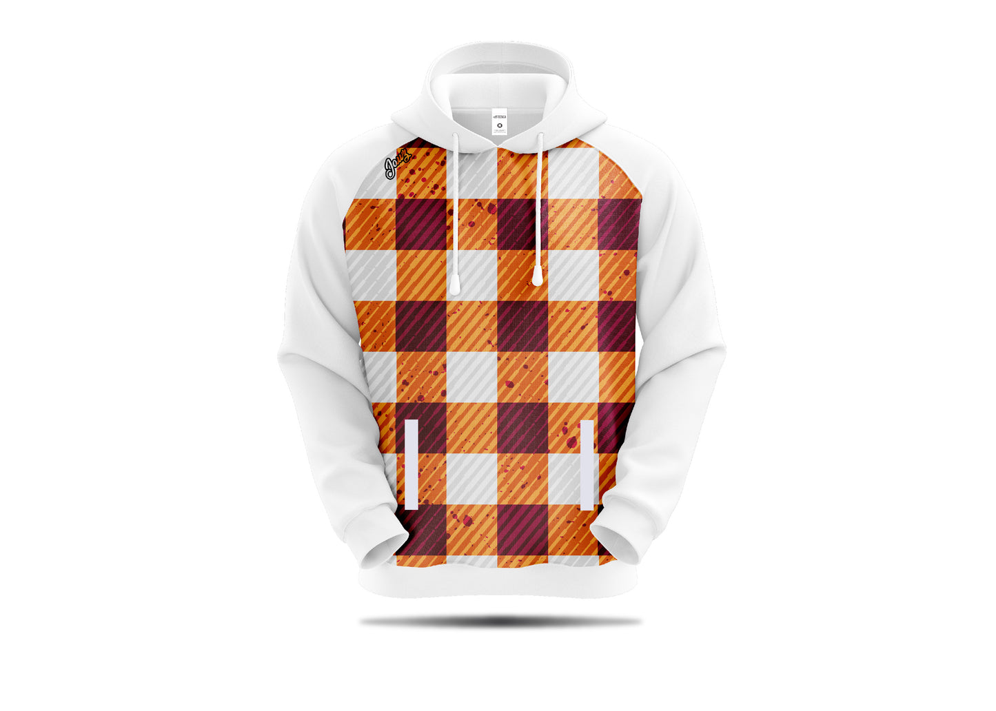 Purple check Hoody