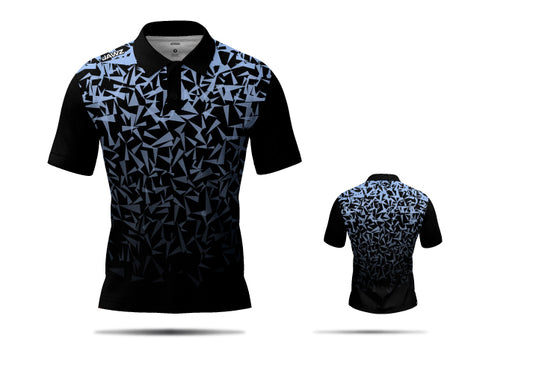 SLICED BLACK GOLF SHIRT