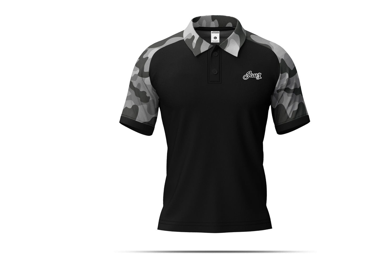 CAMO BLACK RAGLAN POLO