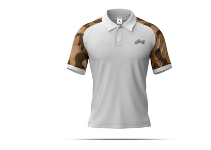 CAMO WHITE RAGLAN POLO